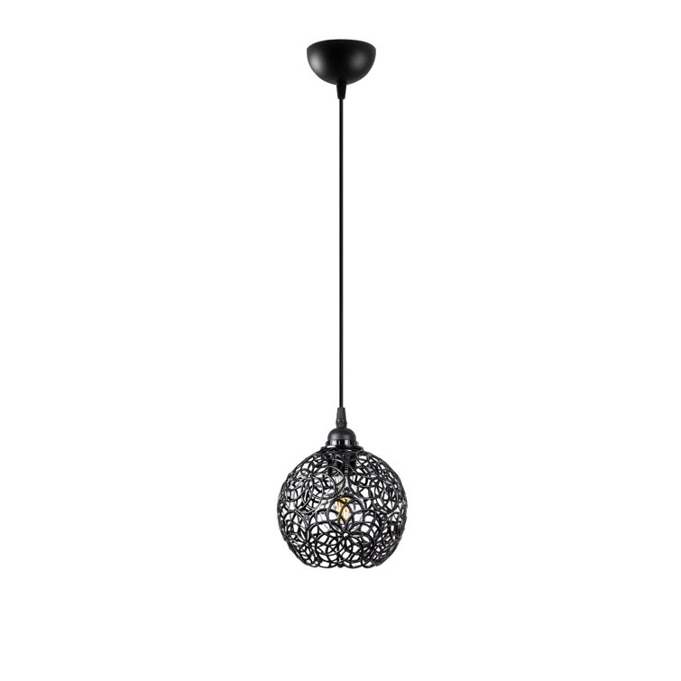 East Urban Home 1 - Light Black Globe Pendant | Wayfair